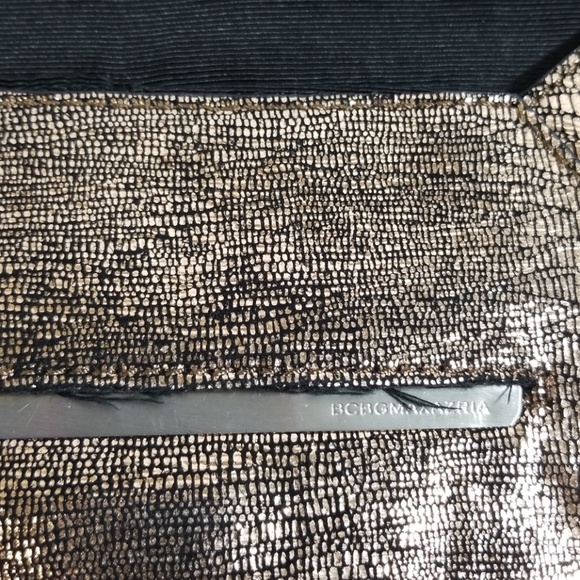 BCBGMaxAzria Gold Snake Embossed Clutch - Picture 6 of 7